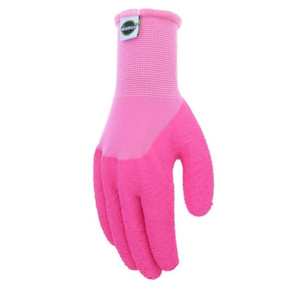Latex Gloves – Medium-Large, 3/4 Latex Dipped Nylon with Textured Crinkle Grip - Picture 3 of 6